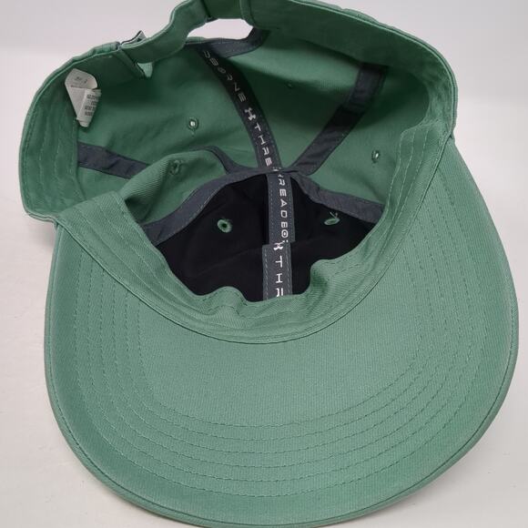 Under Armour Slideback Baseball Cap Green One Size Adjustable Embroidered - Picture 7 of 9